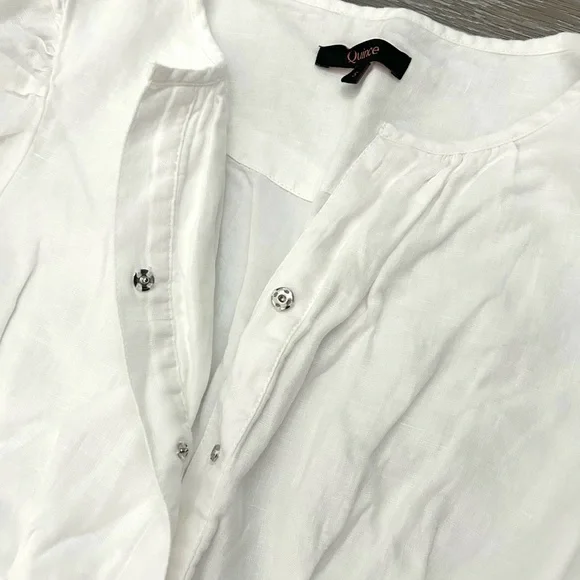 Quince Women White Casual Dress Size S - Picture 3 of 4